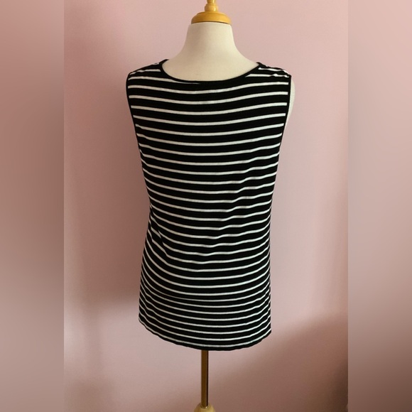Cable & Gauge Black and White Striped Top - Picture 4 of 9
